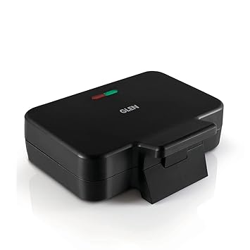 Glen 3023 Sandwich Maker with Non stick Coating Plates, Black