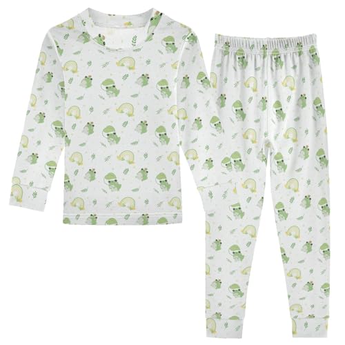 Cotton Pajamas Set 2 Piece Soft Comfy Cute Cartoon Frog Pjs Long Sleeve Lounge Sleepwear