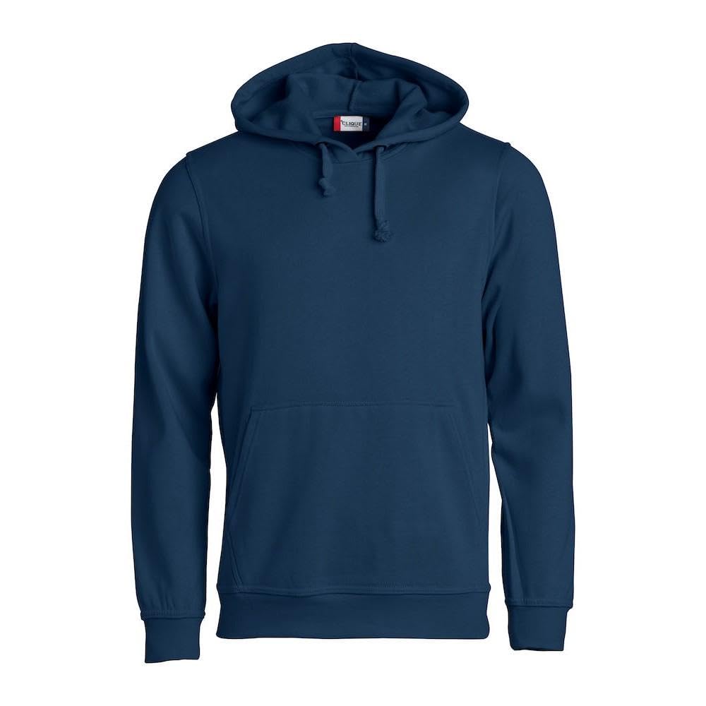Clique Hooded Sweatshirt Hoodie Drawstring Hoody Pockets Size Large BNWT Navy