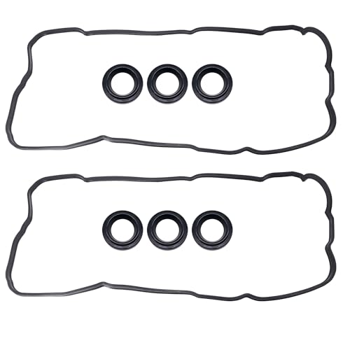 Image of HiSport Valve Cover Gasket Set - Compatible with Lexus ES300 ES330 RX300 RX330 RX400h Compatible with Toyota: Avalon Camry Highlander Sienna Solara 3.0L 3.3L 1999-2008 - Replace VS50588R