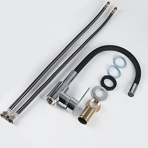 Robinet de cuisine blanc idéal rénovation maison mitigeur orientable 360 sur pont