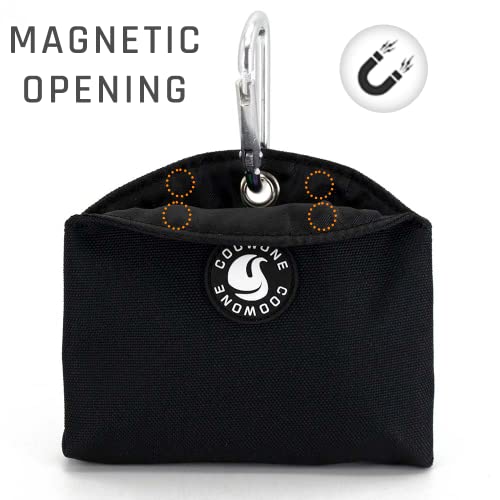COOWONE Bolsa de petisco com fecho magnético para cães pequenos, bolsa para adestramento de cães, bo