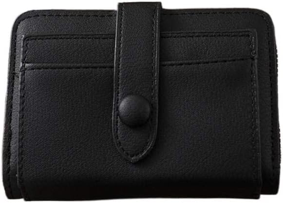 Women/men Wallet Leather Blue/black/red Short woman Purse Bank/ID/credit Card Holder Wallet Case Bag wallet(Black)