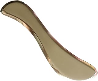 KALLORY Espátula Inoxidável 1Pc Placa De Raspagem Ferramenta Facial Aço Inoxidável Guasha Espátula Facial Massageador Facial Espátula De Metal Espátula De Bronze Placa De Massagem Placa