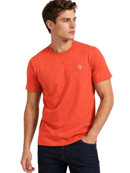 Image of BLUE FOG Summer Casual Wear Regular Fit Cotton Blend Half Sleeve Round Neck |T-Shirt for Men's(101)
