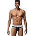 JOCKMAIL Men's Underwear Modal Microfiber Briefs U Convex Pouch Ultra Soft Breathable Underwear (US, Alpha, Medium, Regular, Regular, Black)