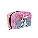 Produktbild WowPrint Make-up-Tasche, lustige Einhorn-Meerjungfrauen-Waage, tragbare Clutch, Kosmetiktasche, Kulturbeutel, Make-up-Tasche für Damen und Mädchen