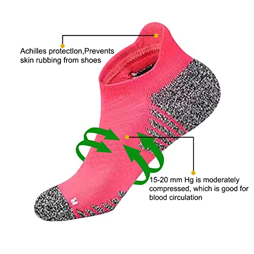 Image of Athletic Running Ankle Socks for Men and Women Pink, Blue, Purple Ankle Socks - 4 Pairs & 6 Pairs