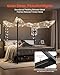 VEVOR Canopy Bed Frame King Size, Metal Canopy Bed with Four Posters Design, Heavy Duty Steel Slats Support, Underbed Storage Space, No Box Spring Needed, Easy Assembly, Black