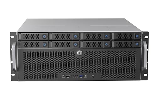 Image of Rosewill 4U Rackmount Server Chassis | Server Chassis | Supports up to 8 3.5 inch 12Gbps Hot Swap | ATX Compatible | 6X 80mm PWM Fan | USB 3.2 Type-C | RSV-H408