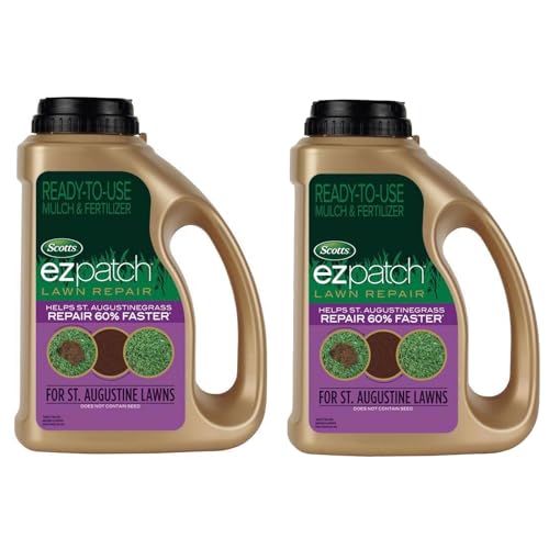 Scotts EZ Patch Lawn Repair Mulch and Fertilizer for St. Augustine Grass 3.75 lb (2 Pack) Lawn Repair Mix Covers Up to 170 sq ft