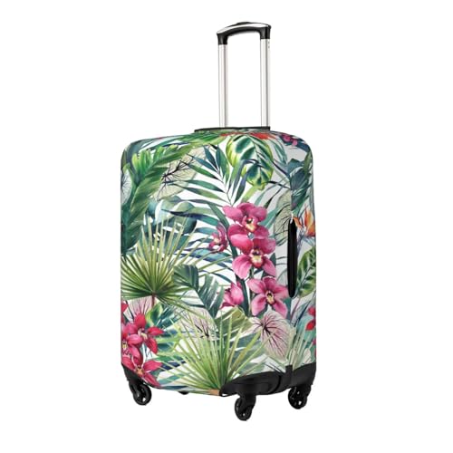 Tropical Plants Print Luggage Suitcase Cover Protector Luggage Washable Covers With Concealed Zipper2