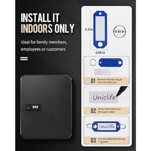Caja de seguridad digital con combinación de pared para proteger las llaves de tu propiedad 5