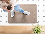 Picture of WeatherTech ComfortMat, 24 by 36 Inches Anti-Fatigue Comfort Mat, Bordered Pattern, Tan