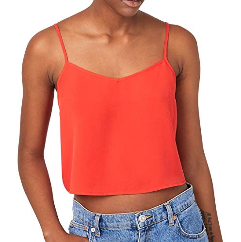 Haut court sans manches rouge French Connection taille XS pour femme adepte de mode fluide