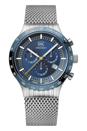 Image of GLOCK Men's Quartz Watch | 43mm case | Wristwatch with Steel case and Date Display | Men's Watch with Swiss Super-LumiNova Pointers and Indices | GW-34