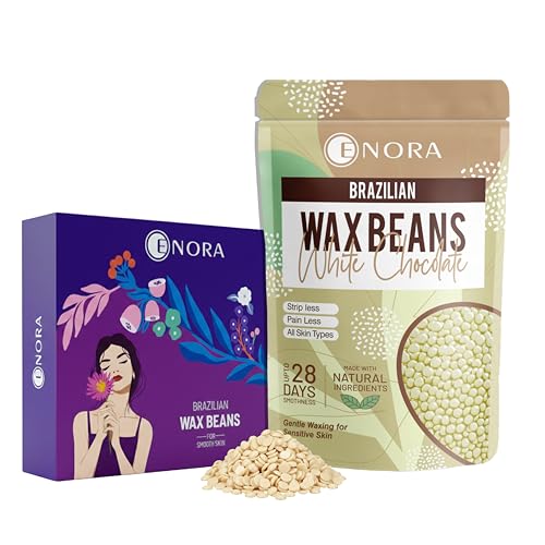 Image of ENORA Brazilian Face Wax for Women | India's 1st Liposoluble Stripless Wax | With Spatula | Natural Ingredients | For Upper Lips, Chin, Cheeks & Hairline (250 g, WHITE CHOCOLATE)
