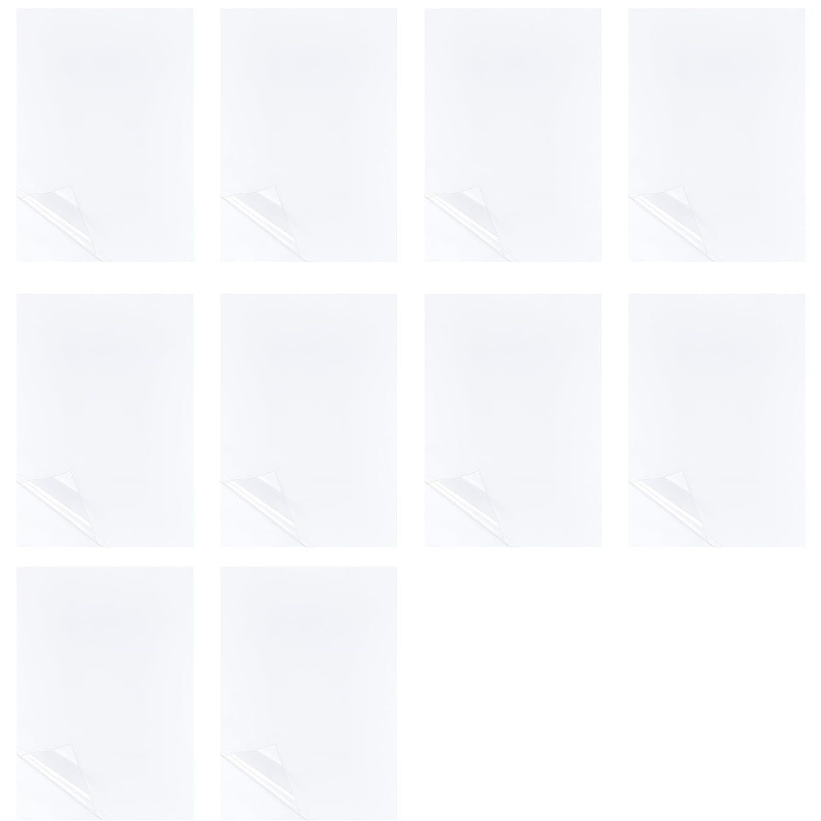 Leliafleury 10Pcs A4 Laminating Pouches Glossy Cold Lamination Film Self Sealing Laminating Sheets for Photos Documents