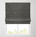 Barnes Blinds - Fully Lined Patterned Roman Blinds for Windows - Durable Fittings Easy Fit - Roman Blind (Animal Print Charcoal 61cm)