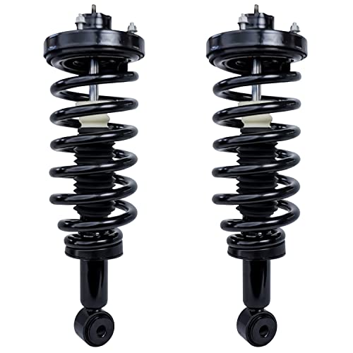 Image of Detroit Axle - 2pc Rear Struts for 2003-2006 Ford Expedition Lincoln Navigator, 2 Complete Struts Shocks with Coil Spring Assembly 2003 2004 2005 2006 Replacement