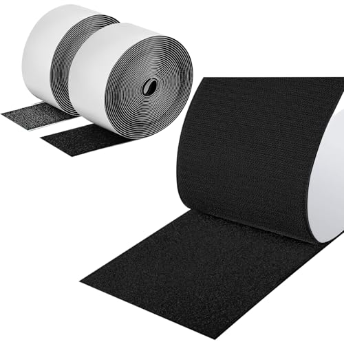 5 cm x 6 m de cinta de velcro autoadhesiva extra fuerte, cierre de velcro autoadhesivo extra ancho, cinta de velcro de doble cara para coser, cierre de velcro para sofá, manualidades DIY, hogar y