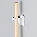 interDesign Self Adhesive or Screw Mount Broom/Mop Holder, White