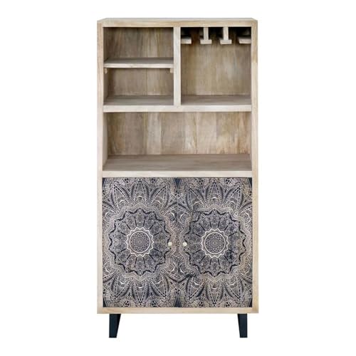 Gabinete para Vino Pemberly Row de Madera 24"x16"x50" miniatura 7