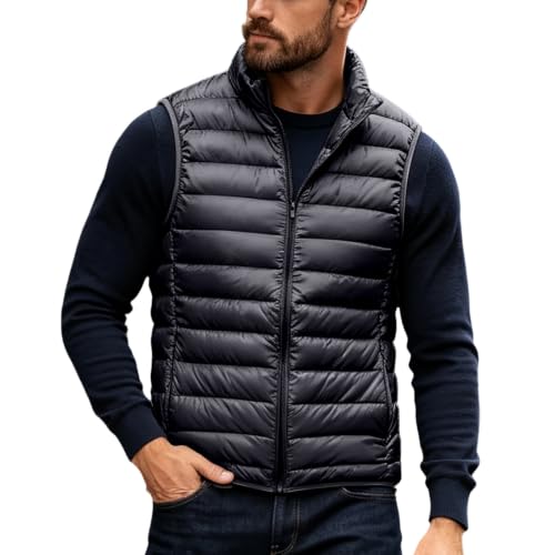 Puffer Vest Men Lightweight Zip Up Down Vest Warm Puffy Sleeveless Jacket - image 7