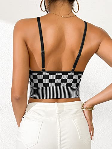 1-3 Pack V Neck Crop Tank Tops for Women Adjustable Spaghetti Strap Tank Tops Cropped Camisole Tops2