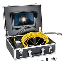 Sewer Camera with WiFi,9inch Monitor,23MM/0.9In Plumbing Bores Cope borescopes,Waterproof Snake Camera with 12 Light Meter Counter for 1Inch Pipe or Bigger30M/98FT