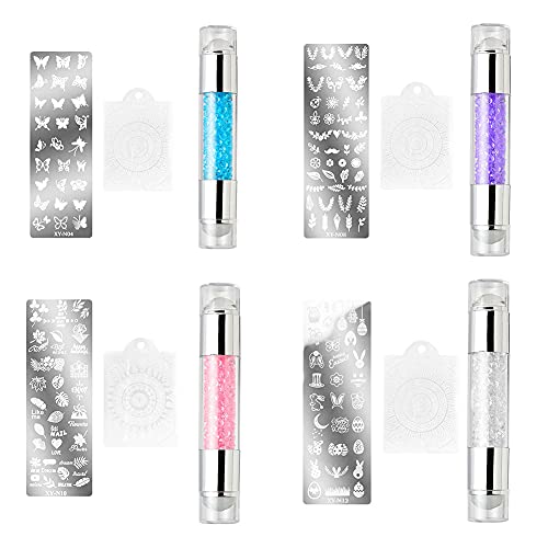 Nagelabschaber Druckwerkzeug Nail Art Stamper Polnische Muster Hilfsmittel Nägel Dichtung Form Nagelstempel Platte… – Bild 6