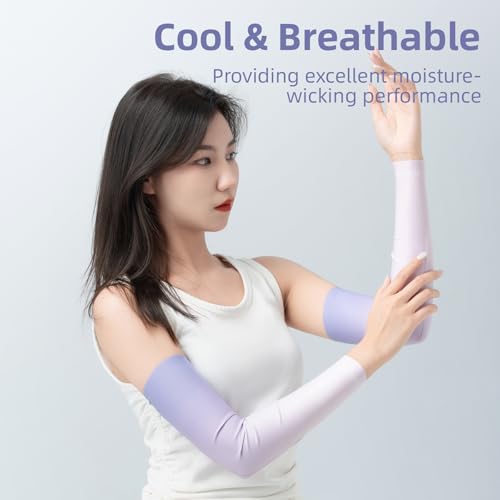 Manchons de bras ROCKBROS de compression UV violet dégradé taille M - 7