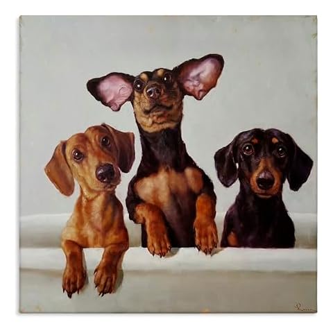 Stupell Dachshunds in the Tub Canvas Art Cover