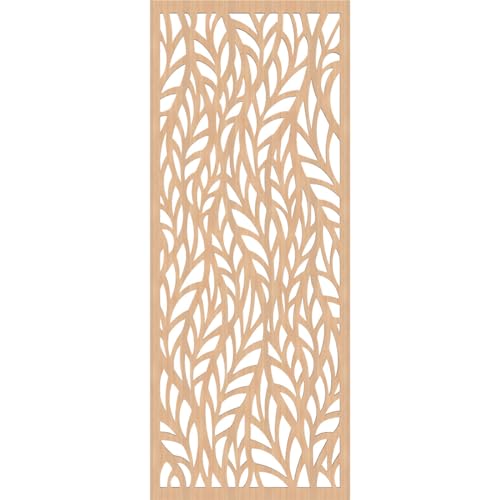 Image of Ortonville Decorative Pierced Fretwork Wood Wall Panels, 17 3 /8 inchW x 44 3 /8 inchH x 1 /4 inchT, Hickory