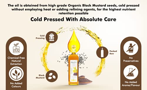 Miniatura 5 de Farm Naturelle (Botellas de vidrio) Aceite de cocina de semillas de mostaza negra orgánica prensada virgen (16.9 fl oz)