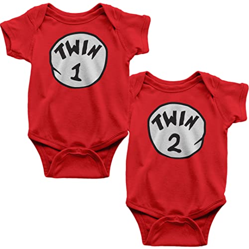 Image of Nursery Decals and More Funny Twin Outfits for Gamers, Includes 2 Bodysuits, 0-3 Month Call of Doody