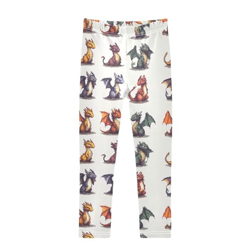 Girls Leggings Pixel Cool Dragons Toddler Girls Clothes Leggings for Girls Toddler Girls Leggings 3-4T