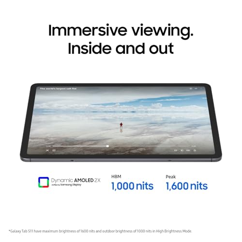 Samsung Galaxy Tab S11, Ai Tablet, Wi-Fi, Lightweight Design, Multi-Modal Ai Tools, Dex Connect, 256GB Storage, 12GB Memory, Long Battery Life, Silver, 3 Year Extended Warranty (Uk Version) - 2
