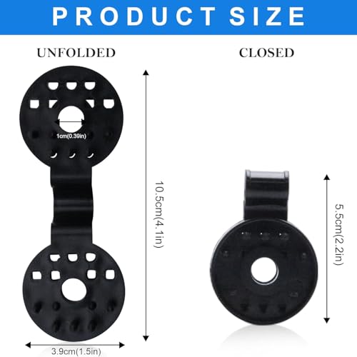 Image of Shadenet Clip Heavy Duty Lock Grip, Round Black Shade Fabric Fixing Clamp Clips for Sun Shade Net, Greenhouse, Awning, Patio, Garden Netting (50)
