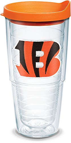 Image of Tervis NFL Cincinnati Bengals - Primary Logo Made in USA Double Walled Insulated Tumbler Travel Cup Keeps Drinks Cold & Hot, 24oz, Classic