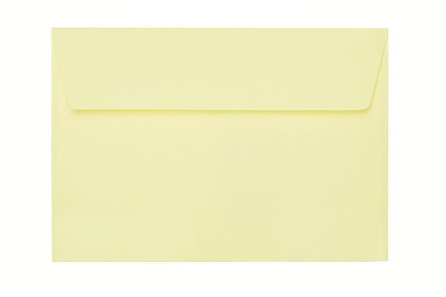200 buste per lettere, formato B6 – (125 x 176 mm), carta da 120 g, perfette per occasioni speciali, giallo tenero