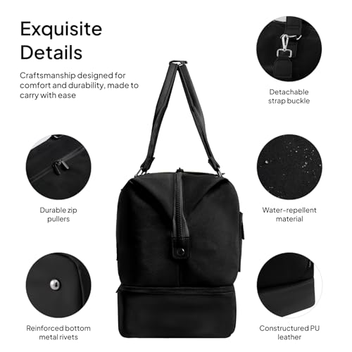 Image of TOPEAST Travel Duffle Bag, Weekender Bags for Women with Shoe Compartment