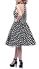 BI.TENCON 1950s Black Halter Style Vintage Polka Dot Swing Dress L #3
