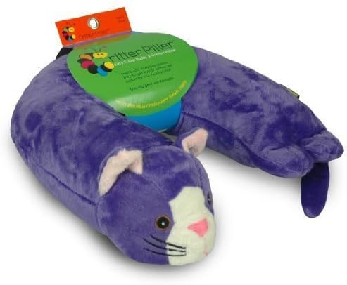 Critter Piller Kid's Neck Pillow, Purple Cat Color: Purple Cat, Model: 2206