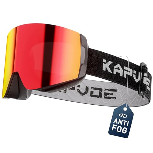 KAPVOE Magnetic Ski Goggles OTG Snowboard Glasses for Men Women K718