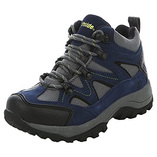 snohomish - Northside Unisex Snohomish JR Hiking Boot, Navy/Volt, 5 Medium US Big Kid