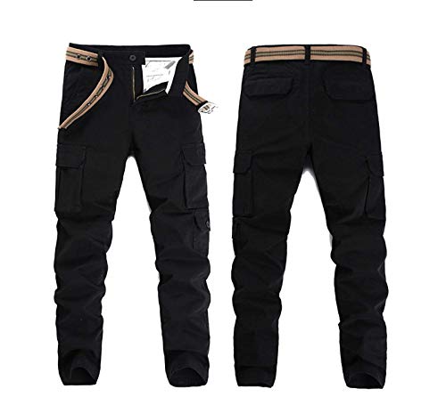 Men's Retro Cargo Pants Cotton Casual Combat Slim Work Pants (No Belt)3