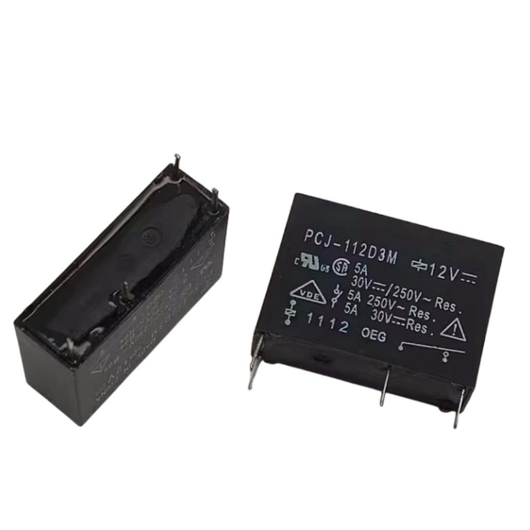 (5 pcs) Electromagnetic Relay PCJ-112D3M 12V 5A 4-pin Plug-in Relay