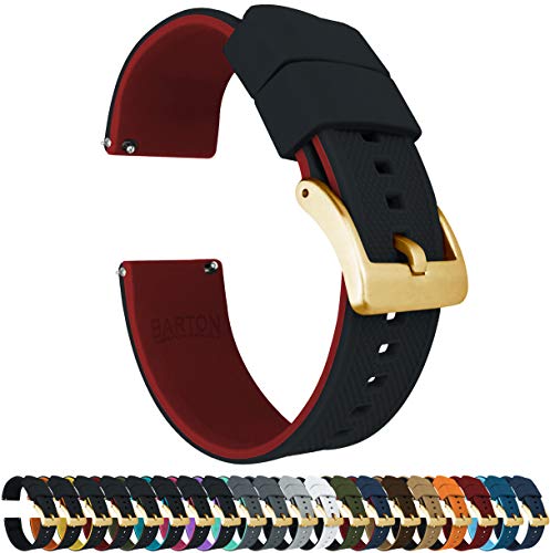 Image of BARTON Elite Silicone Watch Bands - Gold Buckle Quick Release