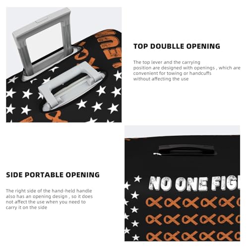 Travel Luggage Cover America Flag Fight Leukemia Cancer Awareness Fashion Washable Baggage Suitcase Protector Fit For Luggage Medium4